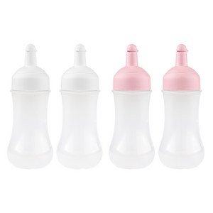 다용도 소스통 화이트 2p + 핑크 2p 세트 350ml, 1세트