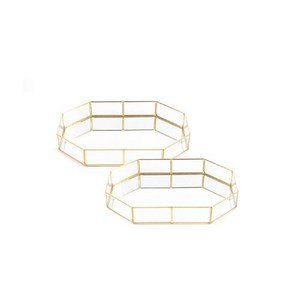 인뮤즈 북유럽 인테리어 미러 트레이 대형 2p, 골드