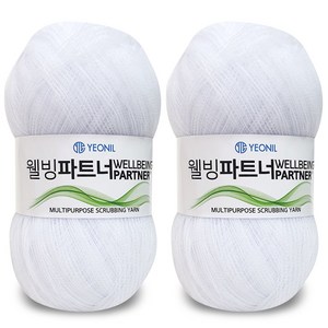 니뜨 웰빙파트너 수세미실 60g x 2p, 1 화이트, 1세트