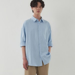 브이투 OVERFIT LINEN MIXED SHIRT