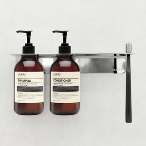 에빈 캐디디자인 오코리븐 스테인리스 304 공중부양 선반형 디스펜서 홀더 2구 CDSD02, Chrome Silver, 1개