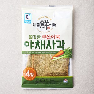 대림선 부산어묵 쫄깃한 야채사각 4장, 180g, 1개