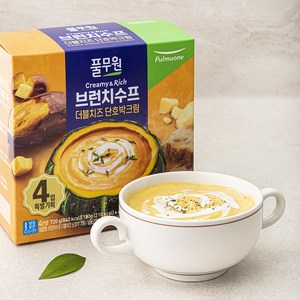 풀무원 브런치수프 더블치즈 단호박 크림 (냉장), 180g, 4개입