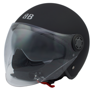 벤시 오픈페이스 오토바이 헬멧 Y-2, 무광블랙, 투명, XXXL