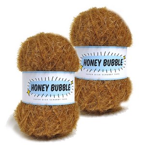 니뜨 허니 버블 수세미 실 90g x 2p, 38 브라운, 2개