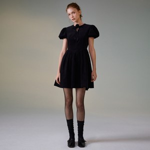 오앨 COTTON VELVET PUFF DRESS