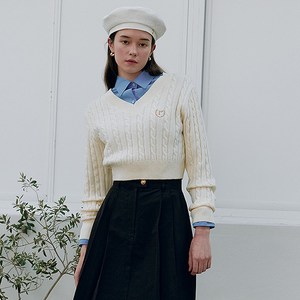 로라로라 여성용 V NECK CABLE KNIT