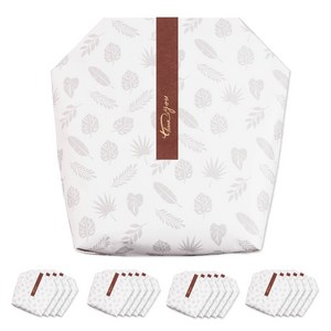 플라워가든 기프트백 Large 20p + 띠스티커 20p, 그레이(기프트백), 브라운(띠스티커), 1세트