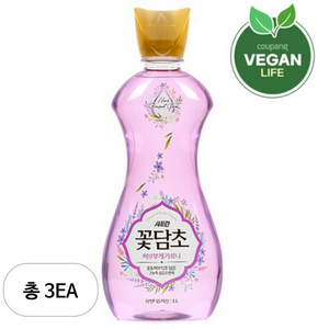 샤프란 꽃담초 섬유유연제 라벤더, 1L, 3개