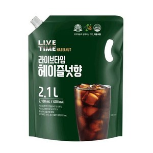 [태웅식품본사] 라이브타임 헤이즐넛향, 6개, 2.1L