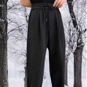 남여공용 일자핏 스판 트레이닝 사계절 밴딩 와이드 기모팬츠