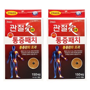 3WB 관절애 통증패치(자석30매+리필120매) x2통 동전패치 자석패치, 2개