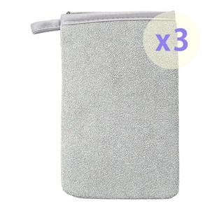 Simplehuman 심플휴먼 극세사 Cleaning Mitt 손 걸레 장갑 그레이 (3개), 3개