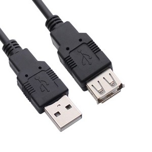 [강원전자] [AM-AF] USB-A 2.0 to USB-A 2.0 M/F 연장케이블 NMC-UF230BK [블랙/3m], 1개