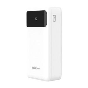 쿨린 고속충전 대용량 보조배터리 50000mAh MS-0350, 화이트 20W(케이스 별도)