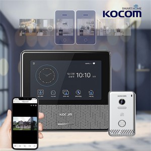 코콤 인터폰 스마트 IoT 비디오폰 KCV-S701IP2W 블랙 스마트폰 연동, KCV-S701IP2W 화이트