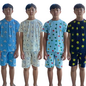 여름 가슬한 원단 아동캐릭터 반팔 반바지 세트(까실이세트)