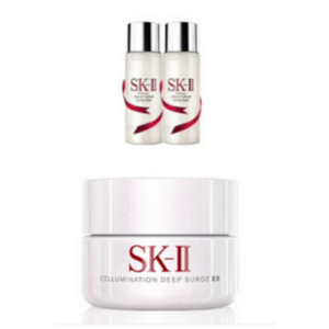 [백화점정품]sk2 셀루미네이션 딥서지크림 50ml 세트 / sk2 수분크림50ml + 클리어30ml x 2 / sk2 쇼핑백, 1개