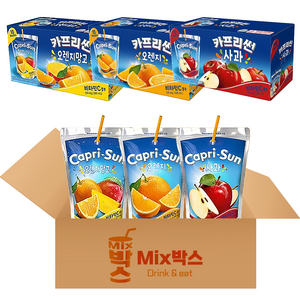 [믹스박스] 카프리썬 3종 세트 (오렌지망고10+오렌지10+사과10), 60개, 200ml