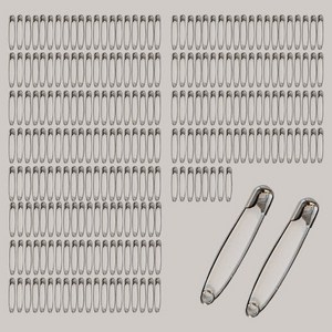 [어반하우스] 시침용 대용량 중형 옷핀 3.3cm 250개입 옷수선 벌크형, 1개, 실버