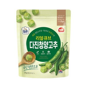 사조 리얼큐브 동결건조 다진청양고추 23g, 10개