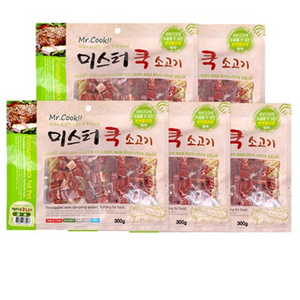 도그펜시아 미스터 쿡 강아지 간식 큐브, 소고기, 300g, 5개