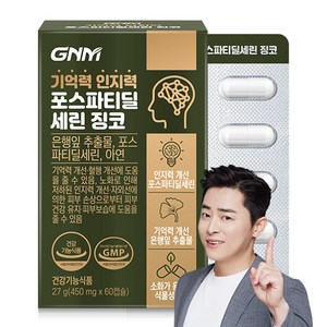 GNM자연의품격 기억력 인지력 포스파티딜세린 징코 / PS 은행잎추출물 두뇌건강, 60정, 1개