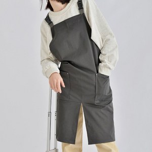 빅사이즈 방수 트임 앞치마 사이즈 조절 45인치까지, 차콜블랙, 1개