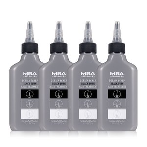 MBA 탈모완화 탈모기능성 손상모 집중케어 모발아 더마 스칼프 블랙턴 헤어 트리트먼트 150ml, 4개