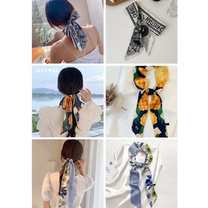 쁘띠 스카프 헤어밴드 머플러 실크 아울렛 1+1+1