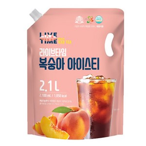 [태웅식품본사] 라이브타임 복숭아아이스티, 2.1L, 6개