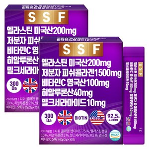 순수식품 엘라스틴 데스모신 저분자 피쉬 콜라겐 히알루론산 밀크세라마이드, 60g, 2개