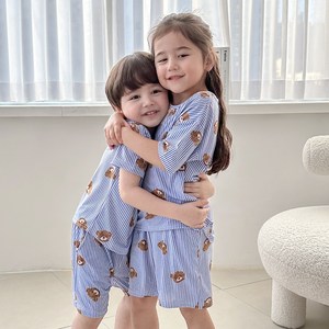 ECLL 냉감 주니어 여름 잠옷 사방 스판 아동 파자마 상하의 세트