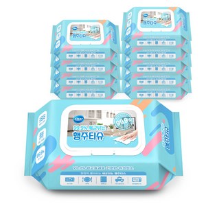 클리어 세균닦는 행주티슈 70매x10팩, 70매, 10팩