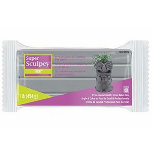 슈퍼 스컬피 1LB / 점토 폴리머클레이 sculpey 454g, 회색, 1개