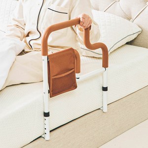 몬스터픽스 침대가드 낙상방지 노인 높이조절 기립난간 안전바 침대 안전가드, 브라운