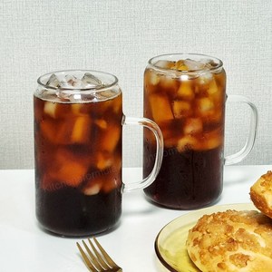 홈카페 Besta 비어캔 내열유리컵 500ml, 투명, 2개