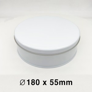 R120 UV 인쇄 가능 원형 화이트틴케이스 틴케이스 깡통 제관 깡통케이스 금속포장 필통 틴캔 철캔 포장용기 굿즈 인쇄, 화이트, 1개
