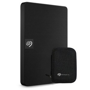 씨게이트 외장하드 Expansion 1TB STKM1000400+데이터복구+파우치, 블랙