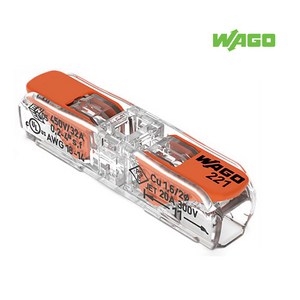 와고 커넥터 직렬형 211-2411 모든 전선용 0.2SQ~4SQ 사용 가능 MAX 450V 32A, 1개