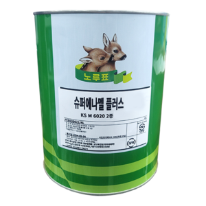 노루페인트 목재 철재용 유성페인트 슈퍼에나멜 플러스4L, 백색(반광), 4L, 1개