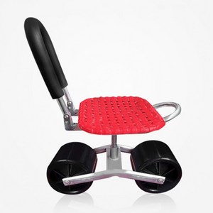 농사용의자 고추 밭 작업용 농업용 농사 밭일 바퀴의자 비닐하우스 밭농사 등받이 회전의자, 레드, 1개