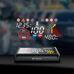 [TenTenPlus.Inc] TV홈쇼핑 히트상품 HL 만도 아리아 HUD T iOS 안드로이드 헤드업 디스플레이 음성인식 NUGU 탑재 전용App MCON 내비게이션 전기차, HL Mando HUD T