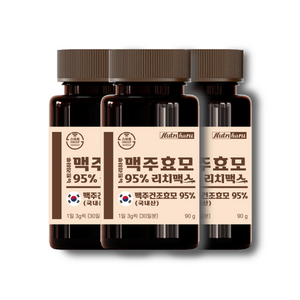 뉴트리하루 맥주효모 환 95% 리치맥스 비오틴 L 시스틴 국내산 골드 모나 90, 90g, 3개