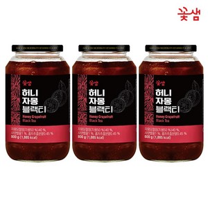 꽃샘 허니자몽 블랙티, 800g, 3개