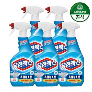 유한락스 욕실청소용 세정제, 500ml, 5개