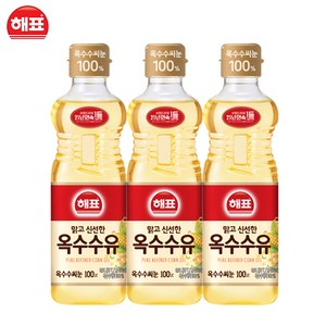 [해표] 옥수수유 900ml, 3개