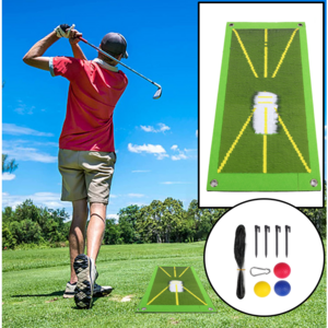 [숏츠소개] 페어웨이 휴대용 골프 스윙 궤도 자세 연습 매트, 1개