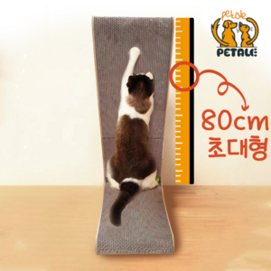 펫트에일 수직 대형 L자 80cm 고양이스크래쳐, 1개, 네츄럴우드