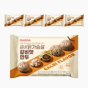 굽네 닭가슴살 갈비맛 만두 180g, 5개